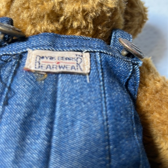 Vintage Boyds Mini Bear with Denim Overalls Jointed Classic - Picture 4 of 5